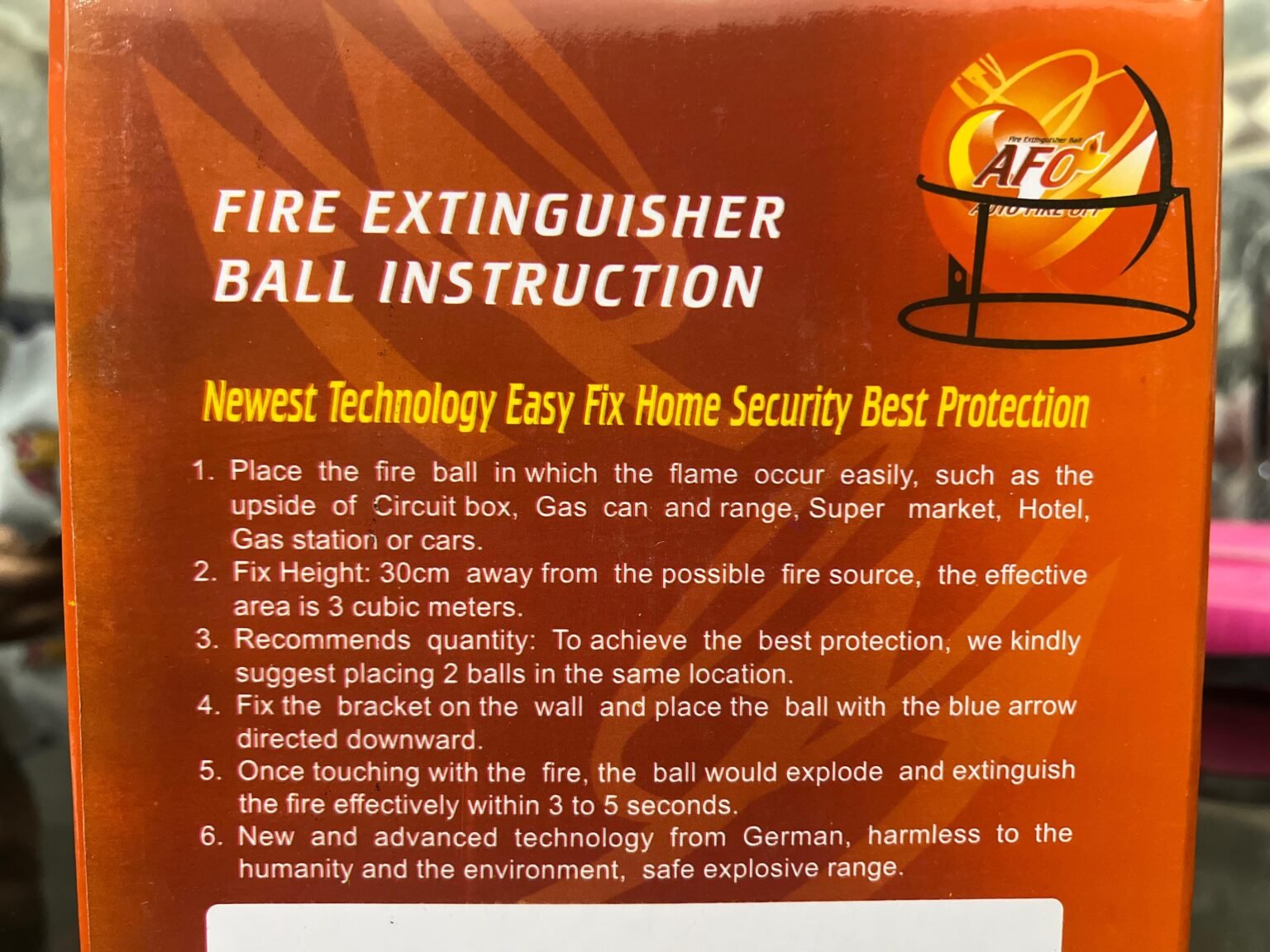 AFO FIRE EXTINGUISHER BALL - Silver String Chemicals