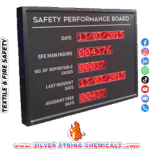 HSE STATISTICS BOARD, Silver String Chemicals Biggest Safety Online Shop Items Pakistan, Fire Safety Items, Health Safety Items, Work Safety Items, Industrial Safety Items Available, Hydrant, Sprinkler, Fire Alarm, Suppression, E500, Bristol, Naffco, Lifeco