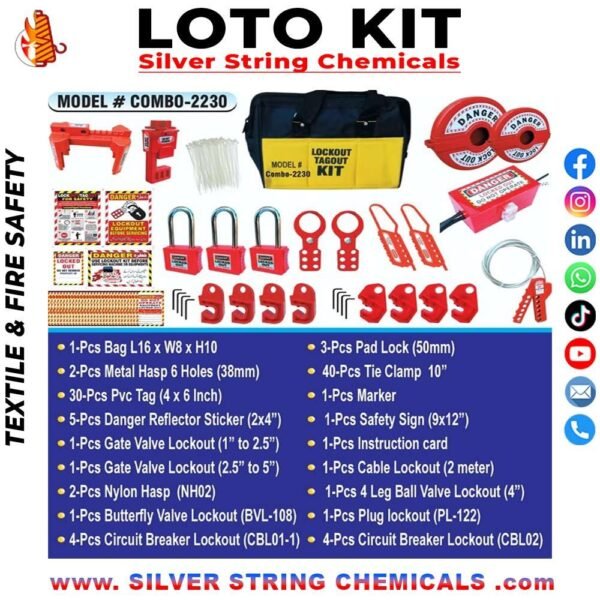 LOTO KIT, LockOut & Tag Out Kit, by Silver String Chemicals Group SSC.