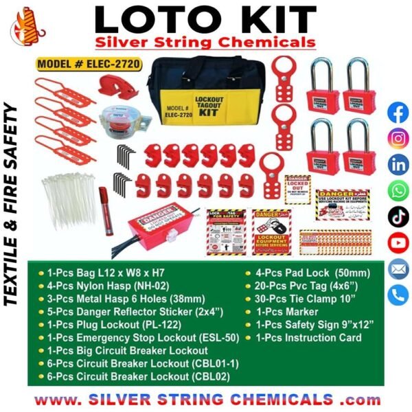 LOTO KIT, LockOut & Tag Out Kit, by Silver String Chemicals Group SSC.