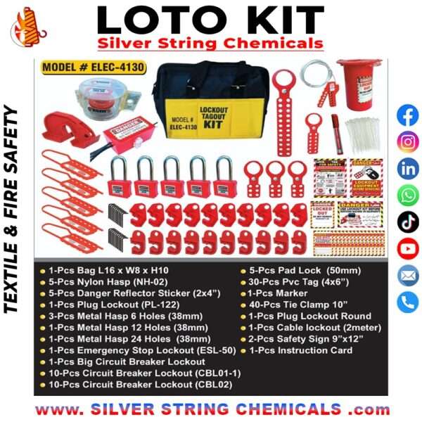 LOTO KIT, LockOut & Tag Out Kit, by Silver String Chemicals Group SSC.