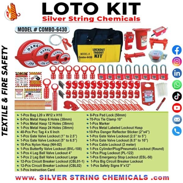 LOTO KIT, LockOut & Tag Out Kit, by Silver String Chemicals Group SSC.