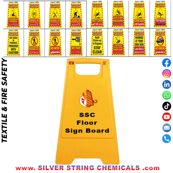 CAUTION- FLOOR SIGN STAND "CHINA" SSC Prints ABS