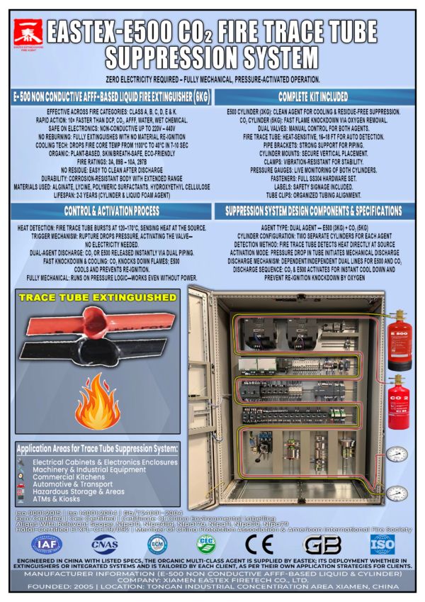 Data Sheet (TDS) E500 TRACE TUBE FIRE SUPPRESSION SYSTEM