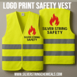 LOGO PRINTED SAFETY VESTS BY SILVER STRING SAFETY NATIONWIDE DLEIVERY PAKISTAN
